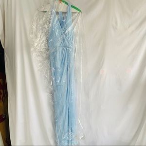 Light blue long formal dress